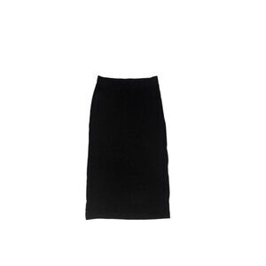 Divided Pencil Skirt - Matte Black